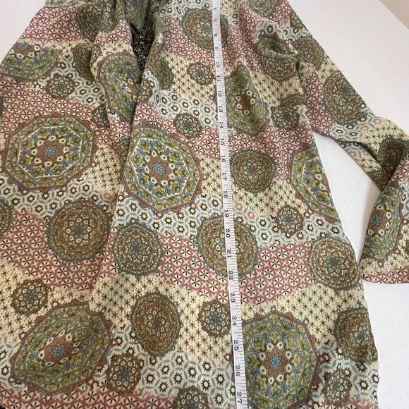 Metro Seven 7 sheer blouse long sleeve beaded 18/20 - Picture 4 of 7